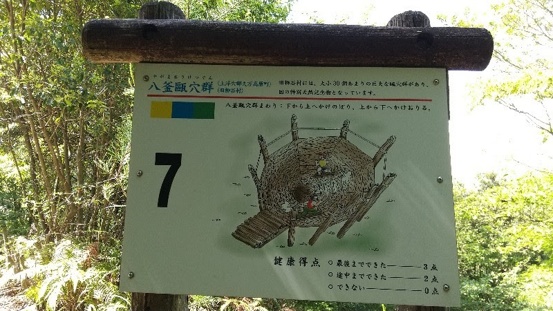 えひめ森林公園フィールドアスレチック7. 八釜甌穴群