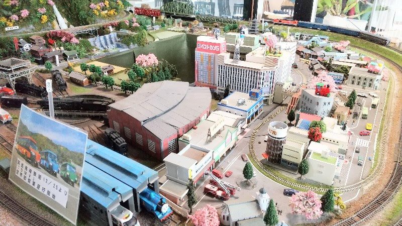 香川県三豊市の鉄道博物館 Kトレインワールドのジオラマ
