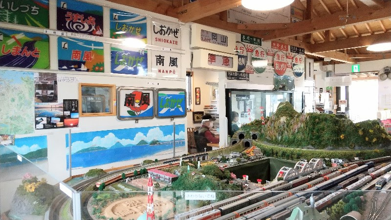 香川県三豊市の鉄道博物館 Kトレインワールドのジオラマ