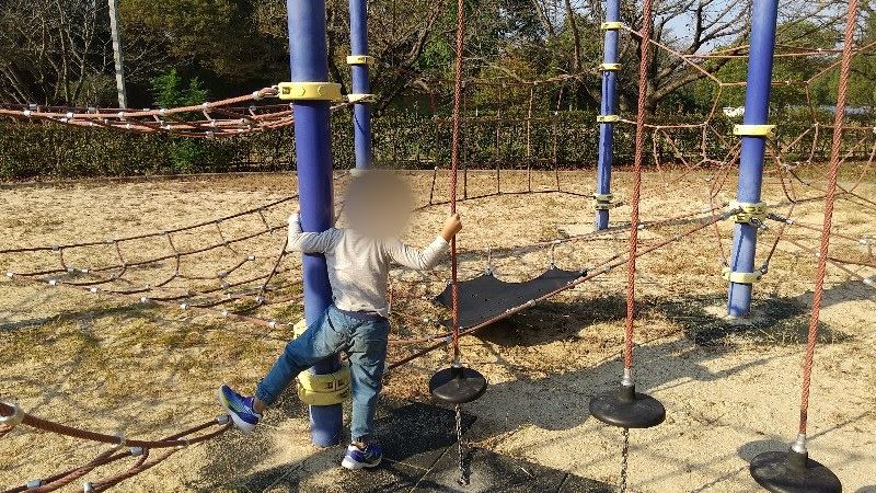 愛媛県今治市にある桜井総合公園のアスレチック遊具