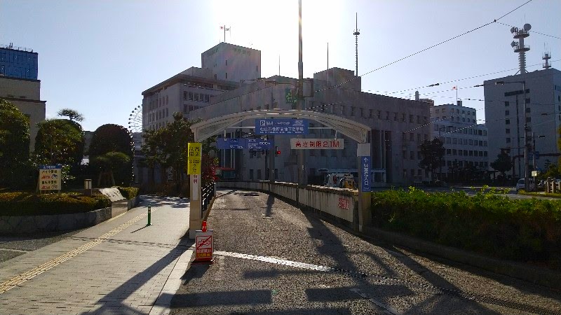 松山市役所前　地下駐車場へのアクセス・入口・入り方をレポート