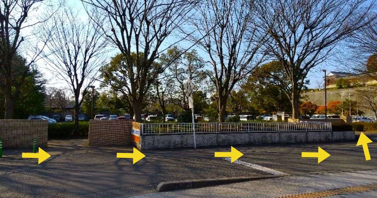 愛媛県庁、西駐車場、無料駐車場