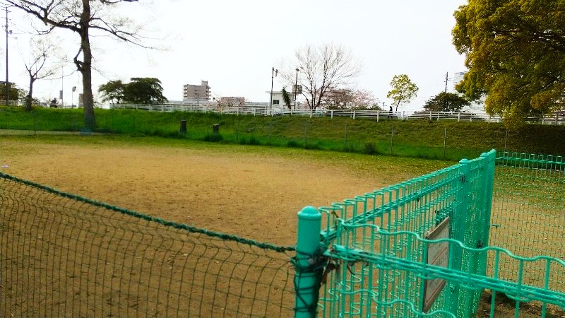 松山市、石手川緑地にあるドッグラン「わんパーク」
