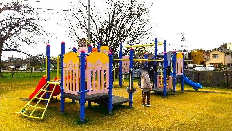 石手川緑地（東野地区）、新石手公園の複合アスレチック遊具、松山市のおすすめの公園
