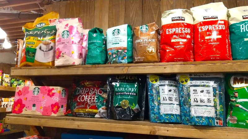 愛媛県にあるコストコ再販店「ラ コスト スマイル」コーヒー、ウーロン茶＠イオンモール今治新都市